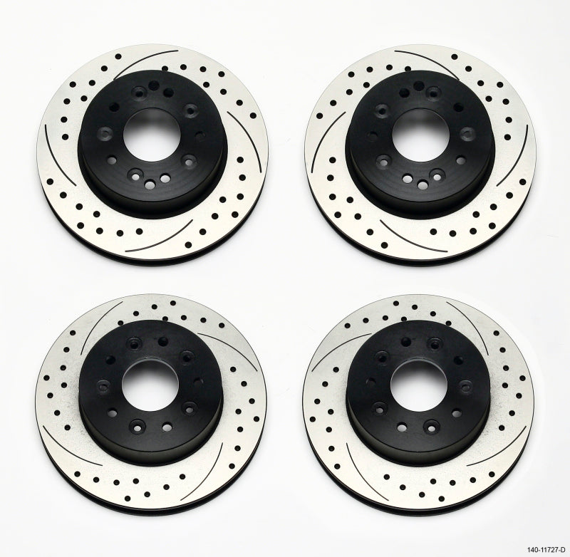 Wilwood Rotor Kit Front/Rear-Drilled 65-82 Corvette C2/C3 1Pc Rotors - OneFastShop
