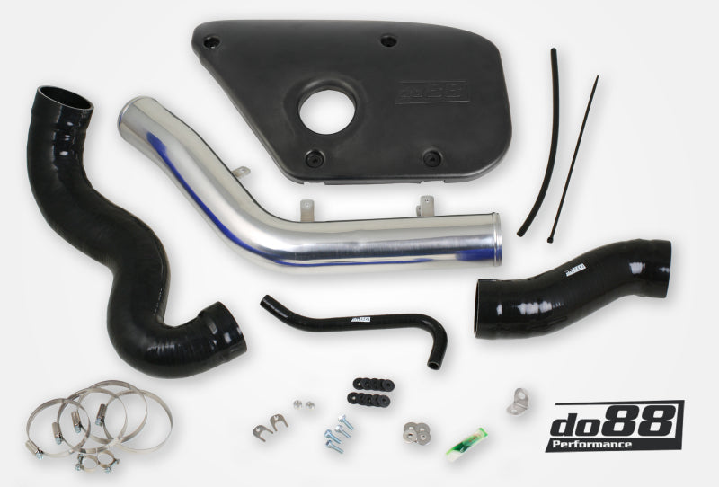 do88 Turbo Inlet Pipe - Volvo 3.0L T6 2008-2015 - Black Hoses & Plastic Cover