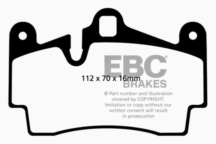 EBC 11-15 Audi Q7 3.0 Supercharged Extra Duty Rear Brake Pads