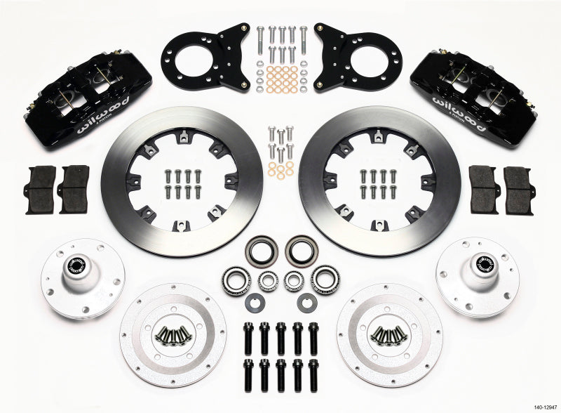 Wilwood Dynapro 6 Front Hub Kit 12.19in for 1965-1969 Mustang Disc & Drum Spindle - OneFastShop