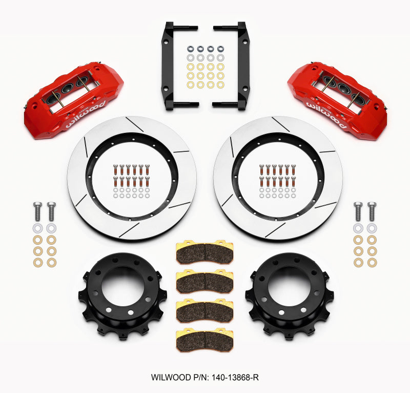 Wilwood TX6R Rear Kit 15.50in Red for 2005-2012 Ford F250/F350 4WD - OneFastShop