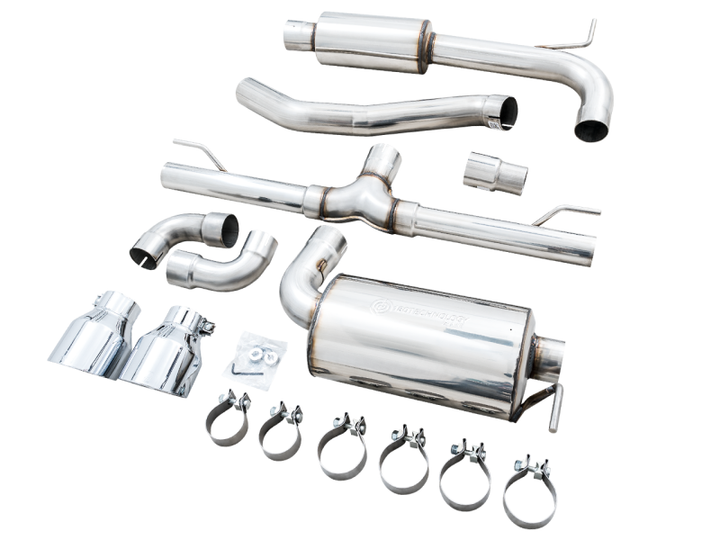 AWE 2022 VW GTI MK8 Touring Edition Exhaust - Chrome Silver Tips.