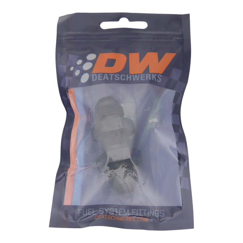 DeatschWerks Bulkhead Fuel Fitting - 8AN Male Flare to 8AN Male Flare - Matte Black, image 2