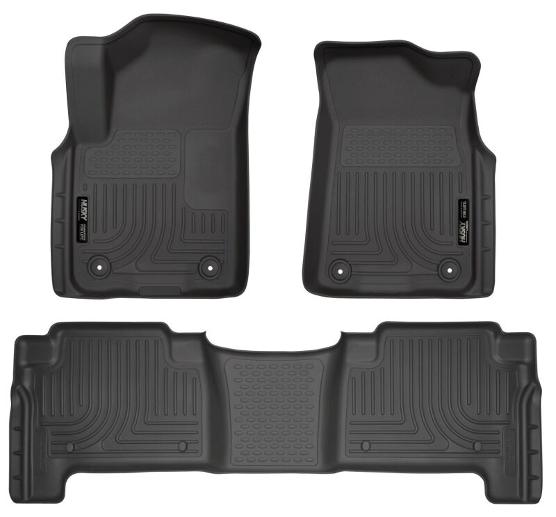 Husky Liners Weatherbeater Black Front & 2nd Seat Floor Liners for 2019+ Infiniti QX80/2019+ Nissan Armada - OneFastShop