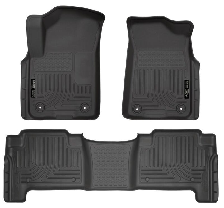 Husky Liners Weatherbeater Black Front & 2nd Seat Floor Liners for 2019+ Infiniti QX80/2019+ Nissan Armada - OneFastShop