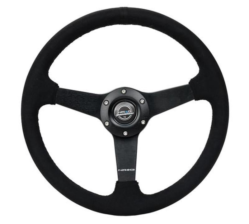 NRG Sport Steering Wheel (350mm 1.5 in. Deep) Matte Black Alcantara