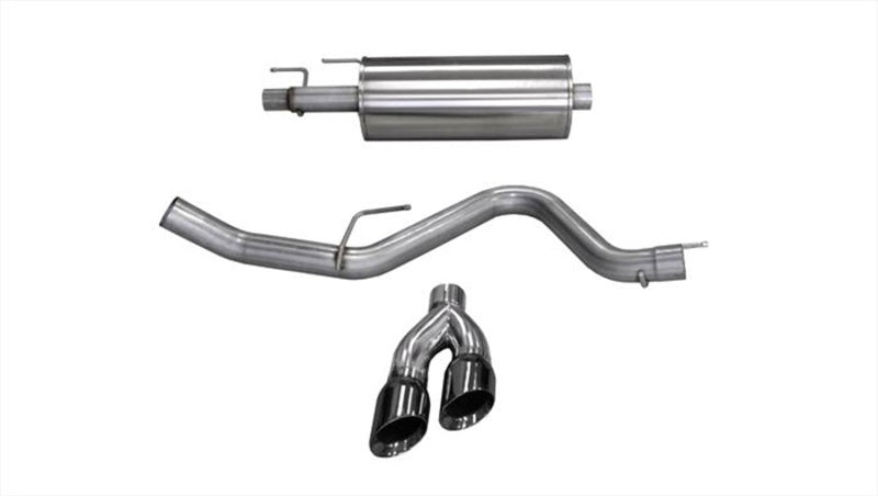 Corsa Black Sport Single Side Dual 4in Tips CB Exhaust for Ford F-150 3.5L Ecoboost 2015-20 - OneFastShop