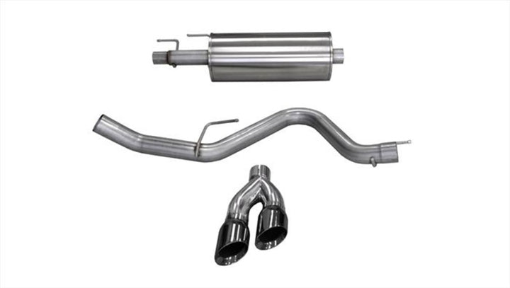 Corsa Black Sport Single Side Dual 4in Tips CB Exhaust for Ford F-150 3.5L Ecoboost 2015-20 - OneFastShop