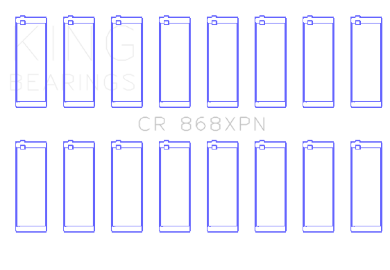 King Engine Bearings Connecting Rod Bearing Set +0.5mm for Ford V8 4.6L/5.4L SOHC - 8 Pairs