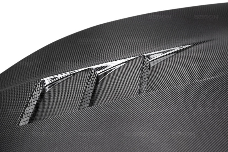 Seibon TS-Style Carbon Fiber Hood for 2016-2018 Honda Civic Coupe/Sedan/Hatchback - OneFastShop