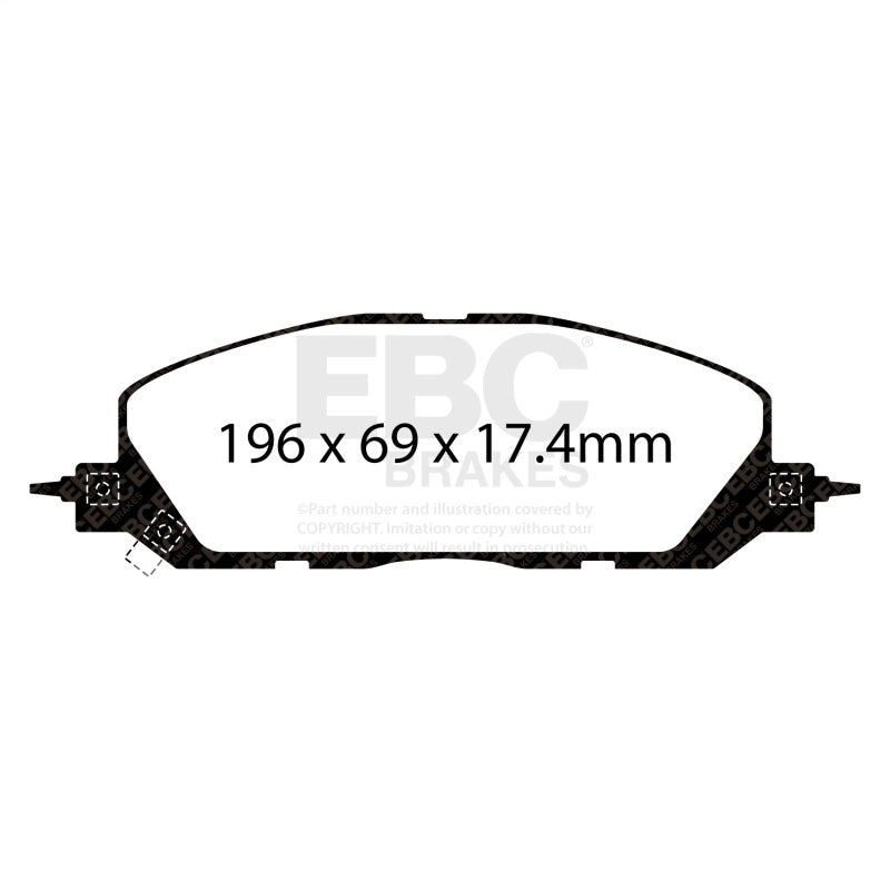 EBC Yellowstuff Front Brake Pads - Ford Explorer ST / Lincoln Aviator 2020-2026 - FMSI D2229, image 3