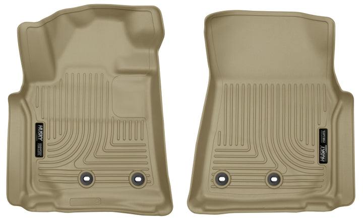 Husky Liners WeatherBeater Front Tan Floor Liners for 13-16 Lexus LX570 and 13-16 Toyota Land Cruiser - OneFastShop