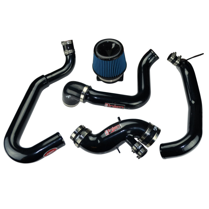 Injen Cast Aluminum Intake System with Intercooler Piping for 03-06 Mitsubishi Lancer Evo 8/9/MR Black Short Ram - OneFastShop