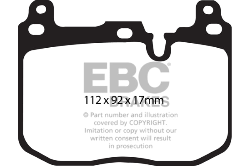 EBC Greenstuff Front Brake Pads for 14+ BMW 228 Coupe 2.0 Turbo Brembo Calipers - OneFastShop