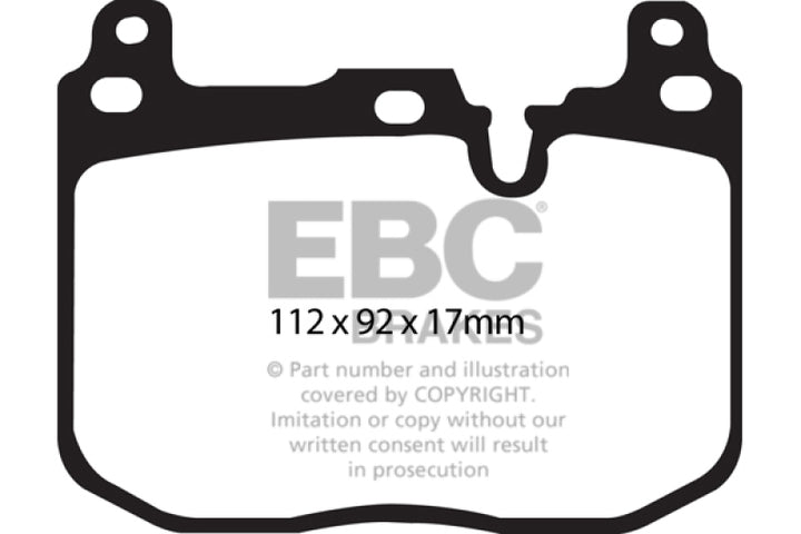 EBC Greenstuff Front Brake Pads for 14+ BMW 228 Coupe 2.0 Turbo Brembo Calipers - OneFastShop