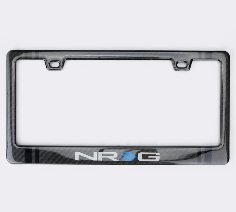 NRG Carbon License Plate Frame/ Fiber Poly Dip Finish Wet With NRG Logo