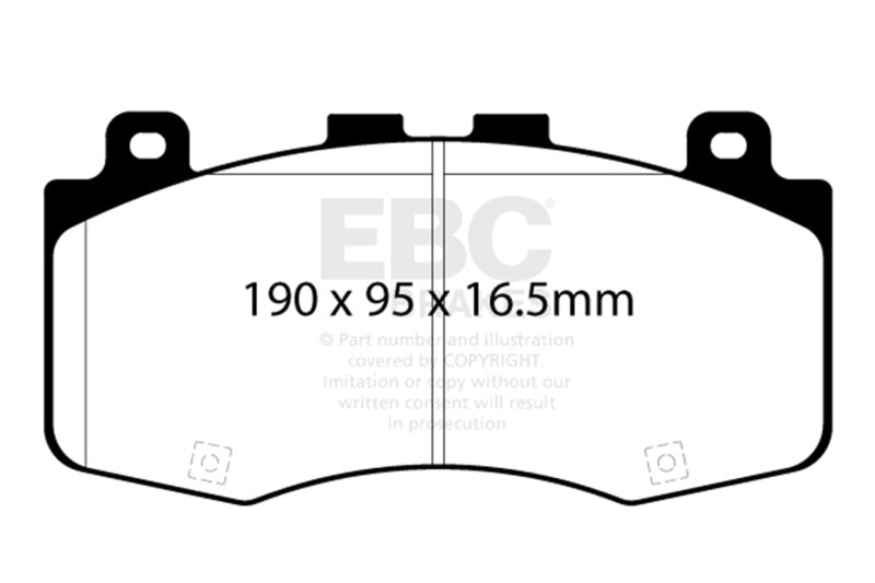 EBC Yellowstuff Front Brake Pads - Dodge Durango, Jeep Grand Cherokee 2018-2021