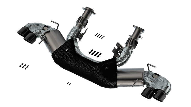 Borla ATAK 3in Cat-Back Exhaust - Chevrolet Corvette C8 6.2L V8 AT without NPP 2020-2025 - Black Chrome Tips