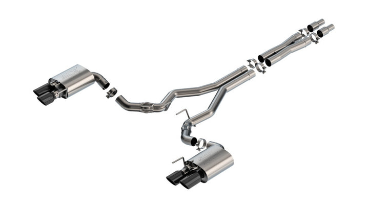 Borla ATAK Active-Valve Cat-Back Exhaust - Ford Mustang GT (S650) 2024-2025 - Black Chrome