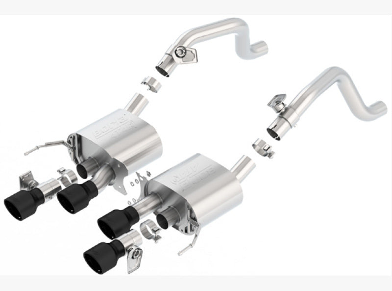 Borla ATAK Axle-Back Exhaust - Chevrolet Corvette C7 6.2L 2014-2019 - Ceramic Black Tips w/ AFM w/ NPP