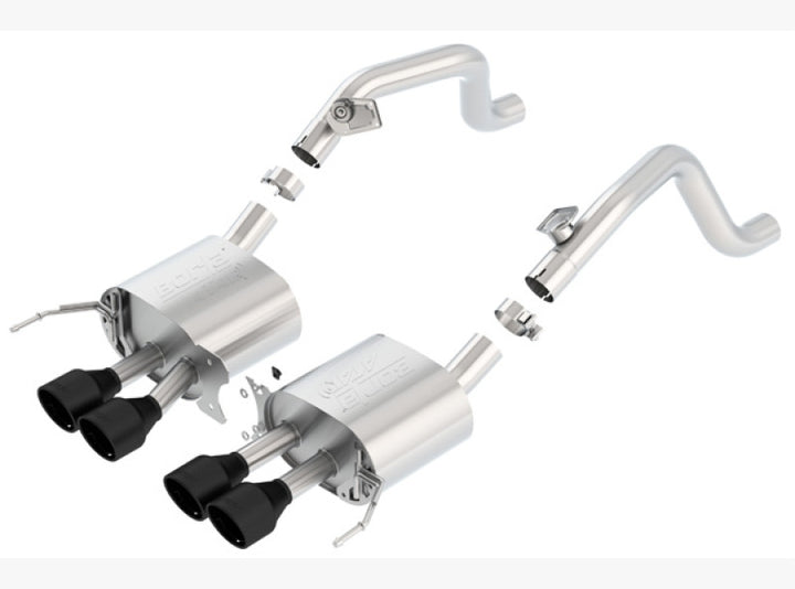 Borla ATAK Axle-Back Exhaust - Chevrolet Corvette C7 Stingray 6.2L 2014-2019 - Ceramic Black Tips without AFM without NPP