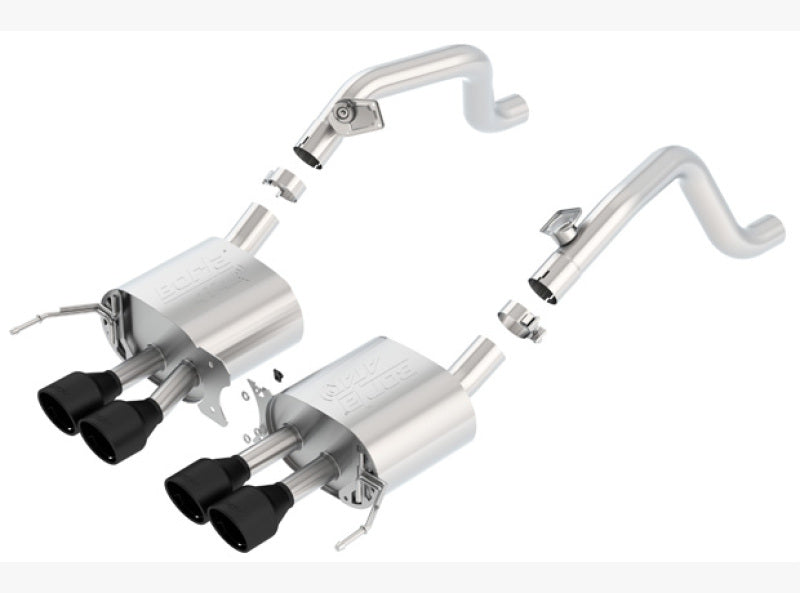 Borla ATAK Axle-Back Exhaust - Chevrolet Corvette C7 Stingray 6.2L 2014-2019 - Ceramic Black Tips without AFM without NPP