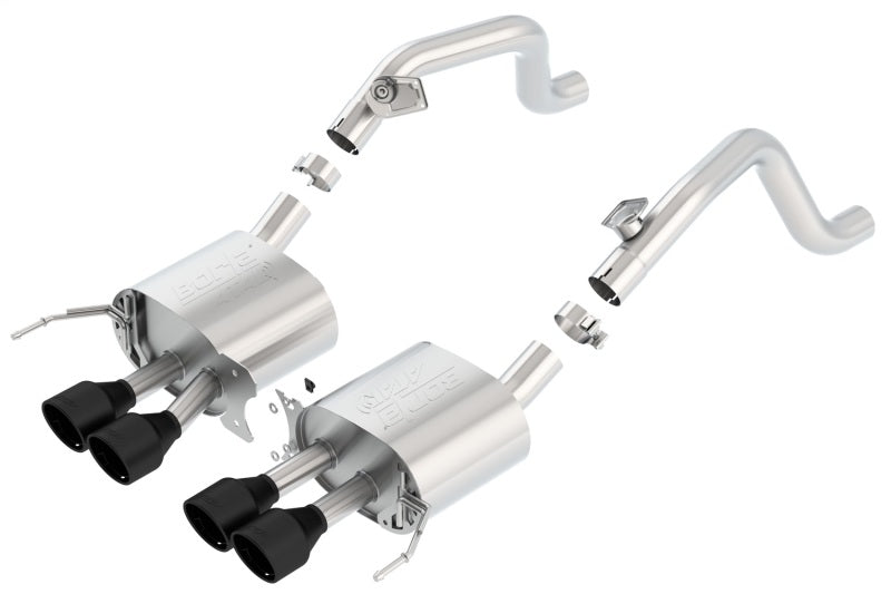 Borla ATAK Axle-Back Exhaust - Chevrolet Corvette C7 Stingray 6.2L 2014-2019 - Ceramic Black Tips without AFM without NPP, view 2