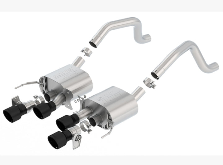 Borla ATAK Axle-Back Exhaust - Chevrolet Corvette C7 Z06 6.2L 2015-2019 - Ceramic Black Quad Tips w/ NPP