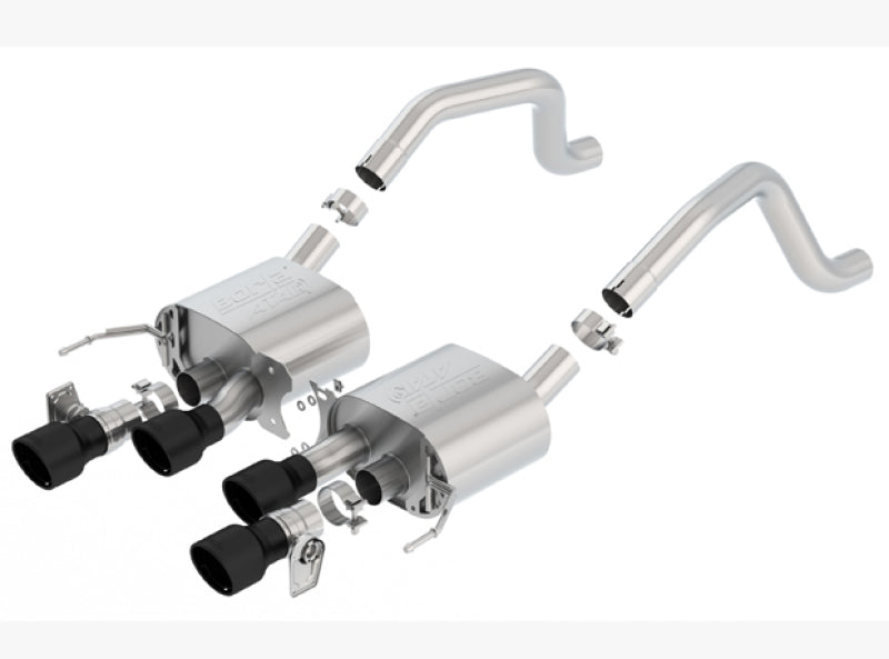 Borla ATAK Axle-Back Exhaust - Chevrolet Corvette C7 Z06 6.2L 2015-2019 - Ceramic Black Quad Tips w/ NPP