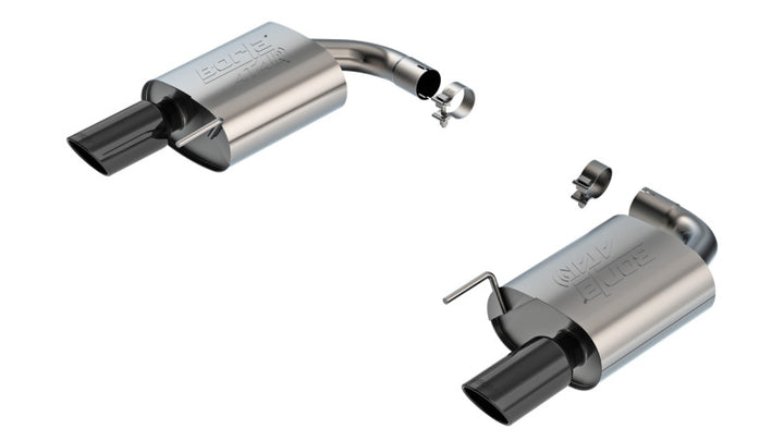 Borla ATAK Axle-Back Exhaust - Ford Mustang GT 5.0L 2024-2025 - Black Chrome Tips without Active Exhaust