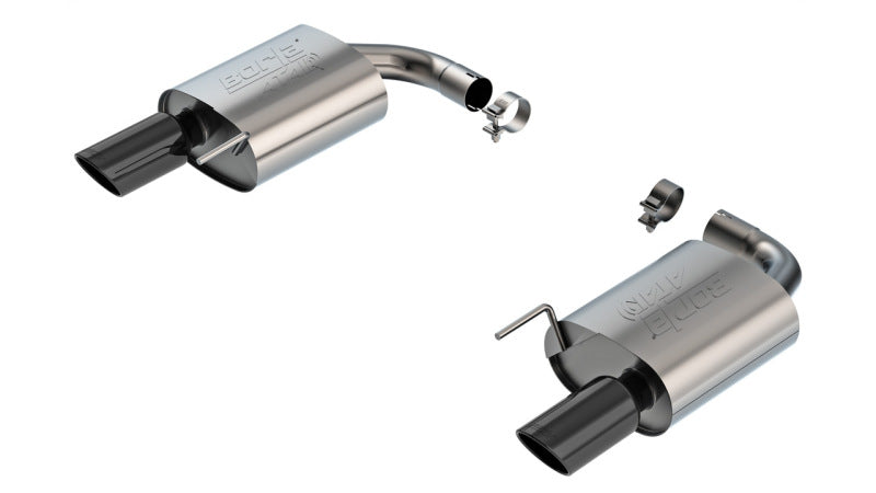 Borla ATAK Axle-Back Exhaust - Ford Mustang GT 5.0L 2024-2025 - Black Chrome Tips without Active Exhaust