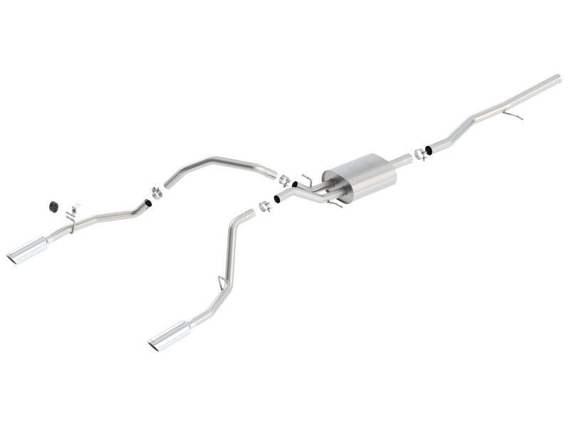 Borla ATAK Cat-Back Exhaust - Chevrolet Silverado 1500, GMC Sierra 1500 2014-2017 - Chrome Tips