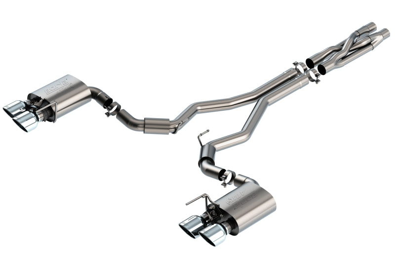 Borla ATAK Cat-Back Exhaust - Ford Mustang 2020-2022 - Chrome Tips