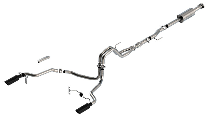 Borla ATAK Cat-Back Exhaust - Ford F-150 2021-2025 - Black Tips, view 4