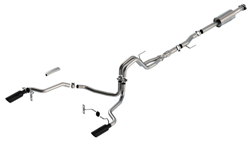 Borla ATAK Cat-Back Exhaust - Ford F-150 2021-2025 - Black Tips, view 4