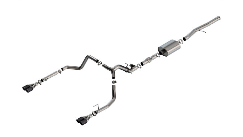 Borla ATAK Cat-Back Exhaust - Chevrolet Silverado / GMC Sierra 1500 2024-2026 - Carbon Fiber Tips