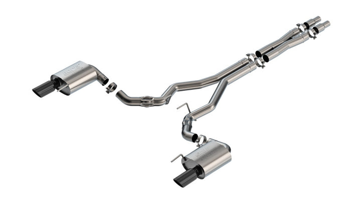 Borla ATAK Non-Active Cat-Back Exhaust - Ford Mustang GT (S650) 2024-2025 - Black Chrome