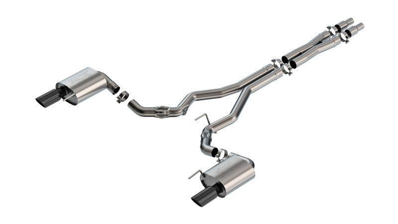 Borla ATAK Non-Active Cat-Back Exhaust - Ford Mustang GT (S650) 2024-2025 - Black Chrome