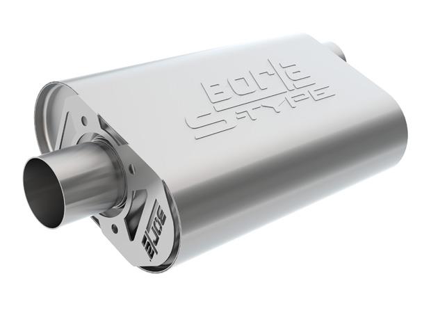 Borla CrateMuffler - SBC Hot, 3in Offset/Center Inlet, view 2