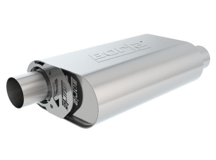 Borla CrateMuffler ATAK - Chevy SBC Hot 350/383 - 3in Offset/Offset Oval, view 2