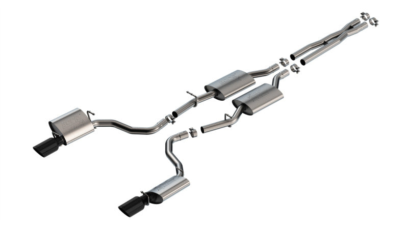 Borla Dodge Charger GT 2019-2023 3.6L V6 RWD ATAK Catback Exhaust - Black Chrome Tips