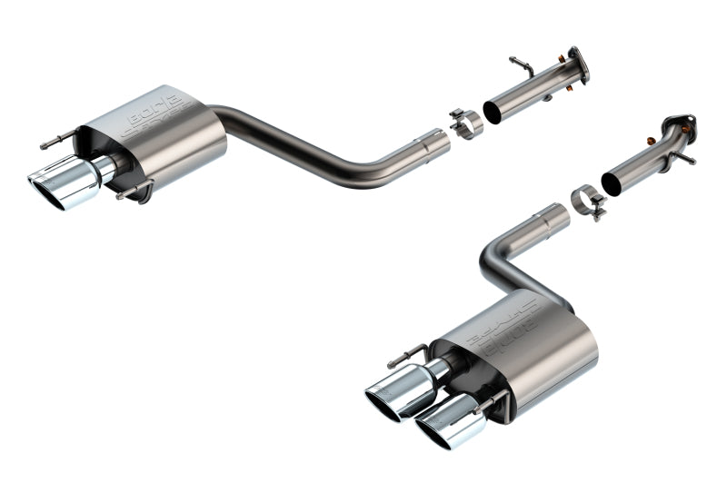 Borla S-Type Axle-Back Exhaust - Lexus RC F IS500 2015-2025 - Bright Chrome Tips