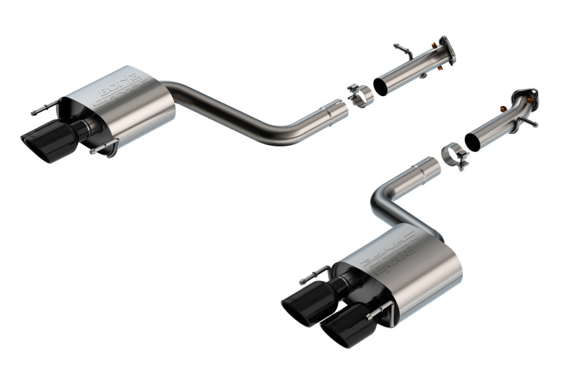 Borla S-Type Axle-Back Exhaust - Lexus RC F IS500 2015-2025 - Black Chrome Tips