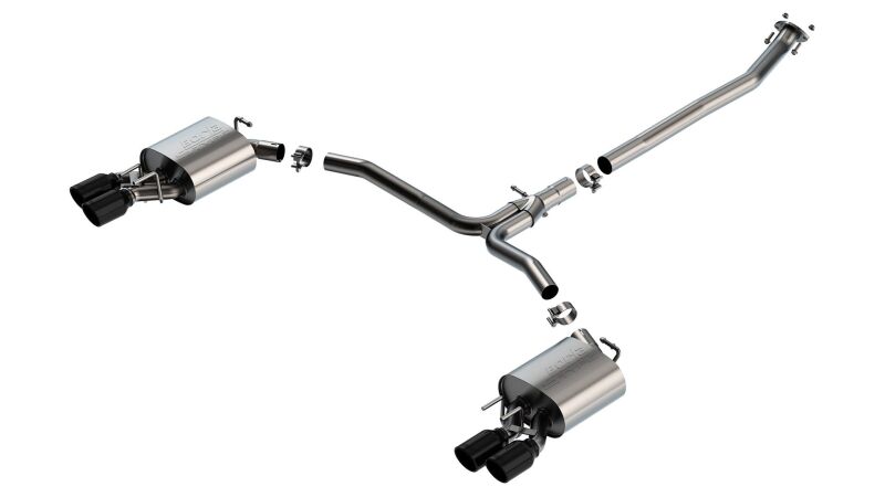 Borla S-Type Cat-Back Exhaust - Toyota Camry 2018-2024 - Black Chrome Tips