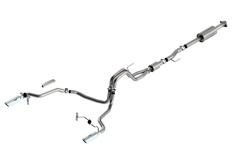 Borla S-Type Cat-Back Exhaust - Ford F-150 5.0L 2021-2025 - Chrome Tips