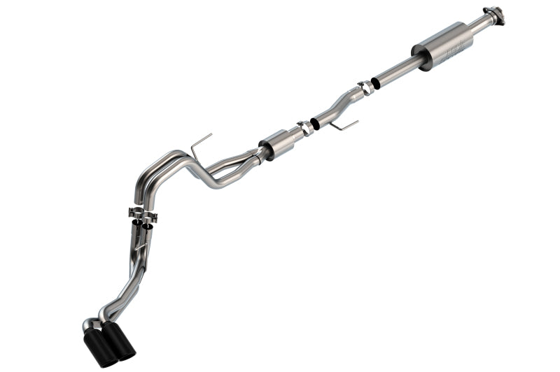 Borla S-Type Cat-Back Exhaust - Ford F-150 2021-2025 - Black Tips - 5.0L