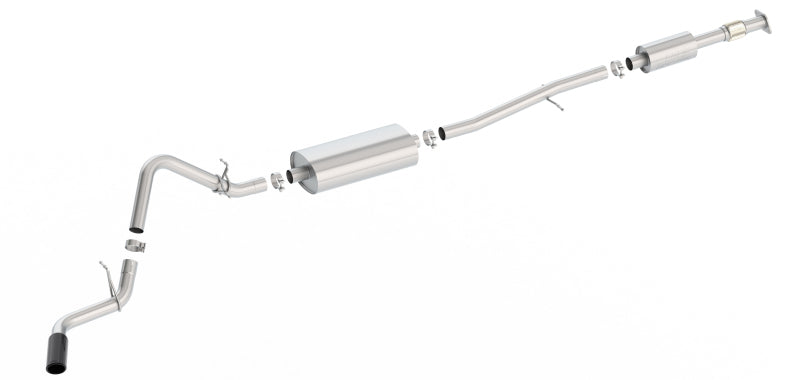 Borla S-Type Side Exit Cat-Back Exhaust - Chevrolet Silverado / GMC Sierra 1500 2019-2026 - Black Chrome Tip