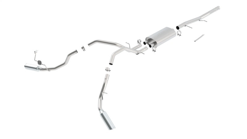 Borla Touring Cat-Back Exhaust - Chevrolet Silverado / GMC Sierra 1500 Ext Cab Short Bed 2009-2013