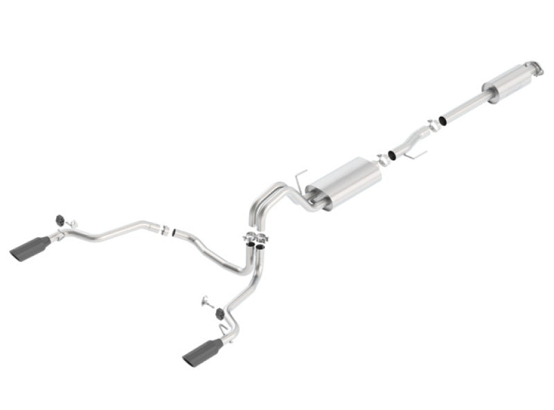 Borla Touring Cat-Back Exhaust - Ford F-150 2015-2020 - Black Chrome Tips