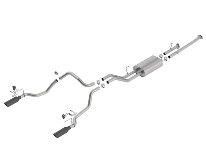 Borla Touring Cat-Back Exhaust - Toyota Tundra 2014-2021 Black Chrome Tip